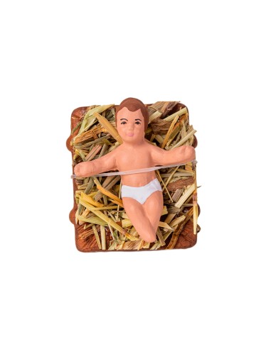 Santon  Enfant Jésus avec lit  (4cm)  Nouveauté 2018  Collection  7 cm