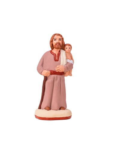 Santon Saint Joseph debout et l'enfant Jésus Collection 7cm Nouveauté 2024